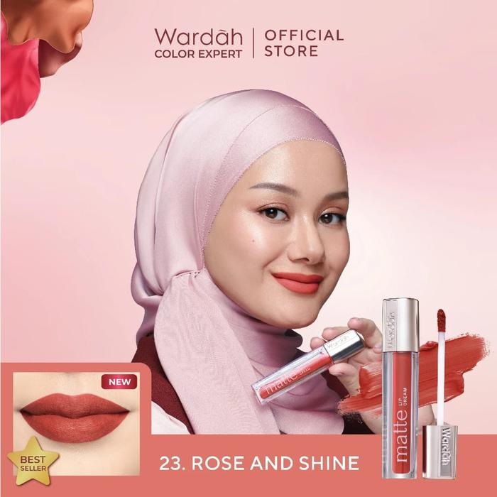 WARDAH EXCLUS MATTE LIP CREAM 23 ROSE&SHINE